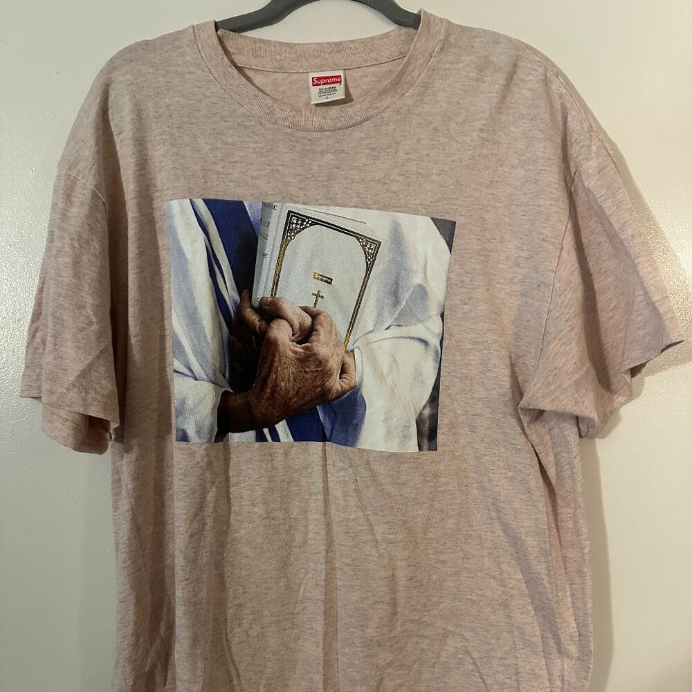 Supreme F/W 19 Bible Tee Pink L